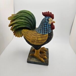 Vintage Rooster Figurine Farmhouse Country Decor‎ Hand Painted